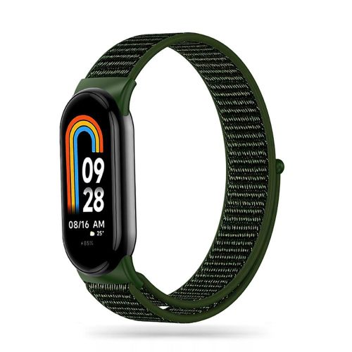 Tech-Protect nylon xiaomi smart band 8 / 8 nfc sötétzöld szíj