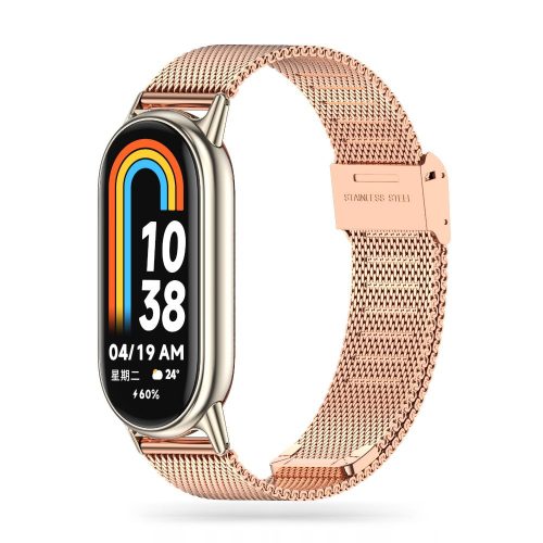 Tech-Protect milaneseband xiaomi smart band 8 / 8 nfc rózsaszín szíj