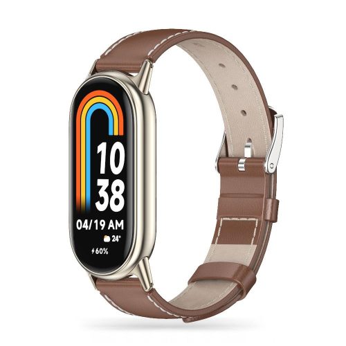 Tech-Protect leatherfit xiaomi smart band 8 / 8 nfc barna szíj