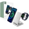 Tech-Protect Qi univerzális vezeték nélküli töltő állomás - 15W - Tech-Protect A20 3in1 Wireless Charger for Phone + Watch + Earphone - fehér (FN0438) - Vezeték nélküli töltők