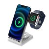 Tech-Protect Qi univerzális vezeték nélküli töltő állomás - 15W - Tech-Protect A20 3in1 Wireless Charger for Phone + Watch + Earphone - fehér (FN0438) - Vezeték nélküli töltők