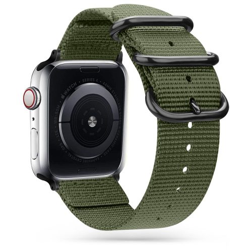 Tech-Protect Scout Okosóra szövet szíj, Apple Watch 1/2/3/4/5/6/7/SE (42/44/45mm) készülékekhez, zöld