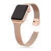 Tech-Protect Thin Milanese rozsdamentes acél szíj, Apple Watch 1/2/3/4/5/6/7/SE (38/40/41 mm) kompatibilis, Blush Gold