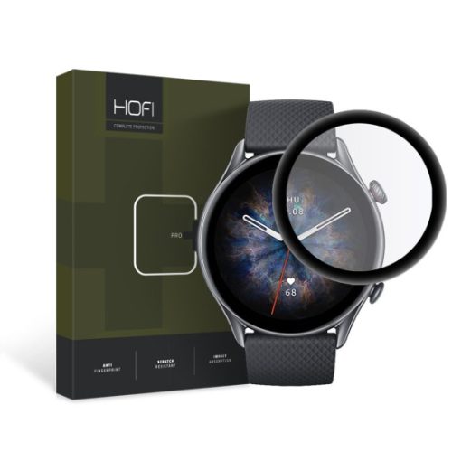 HOFI Hybrid Pro+ Glass üveg képernyővédő fólia - Xiaomi Huami Amazfit GTR 3 Pro - black (FN0276) - Kijelzővédő fólia