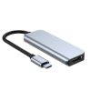 Tech-Protect V2, HUB adapter, 4 az 1-ben, USB Type-C, 2x USB 3.0 / 1x USB Type-C / 1x HDMI, szürke