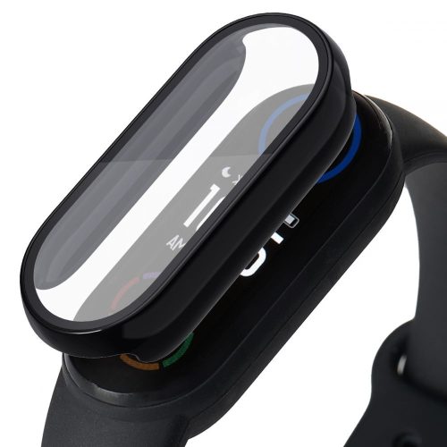 Fekete 360 fokos védő tok Xiaomi Mi Band 3 / 4 / 5 / 6 okosórához