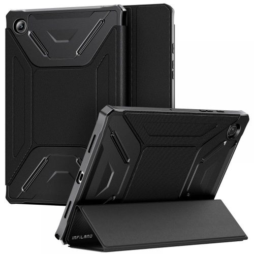 Infiland Rugged Folio tok kompatibilis a Samsung Galaxy Tab A8 10,5 hüvelykes fekete színnel