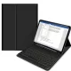 Apple iPad 10.2 (2019/2020/2021) védőtok (Smart Case) on/off funkcióval, Apple Pencil tartóval, billentyűzettel - black (ECO cso