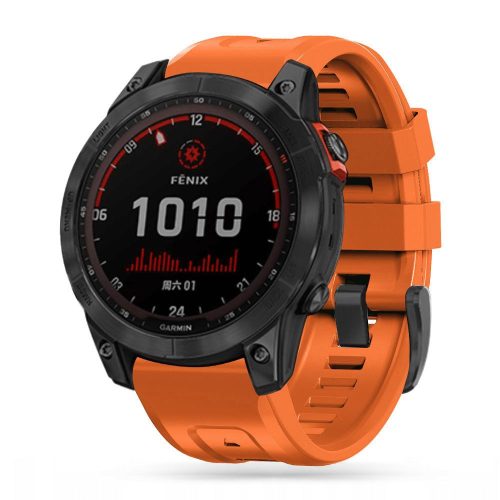 Tech-Protect, Iconband Óraszíj, kompatibilis Garmin Fenix 5/6/6 Pro/7 okosórákhoz, műanyag, narancssárga