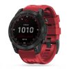 Tech Protect Iconband műanyag szíj, Garmin Fenix 3/5X/3HR/5X Plus/6X/6X Pro/7X kompatibilis, piros