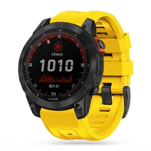 Tech-Protect Iconband Műanyag szíj, Garmin Fenix 3/5X/3HR/5X Plus/6X/6X Pro/7X kompatibilis, Sárga