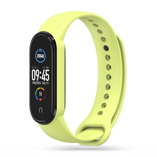 Tech-Protect Icon szilikon szíj kompatibilis a Xiaomi Mi Band 5/6/6 NFC/7 Lime-mal