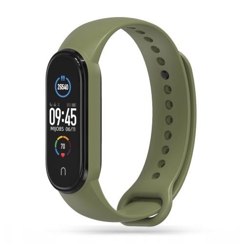 Tech-Protect Icon óraszíj, szilikon, Xiaomi Mi Band 5/6, Green