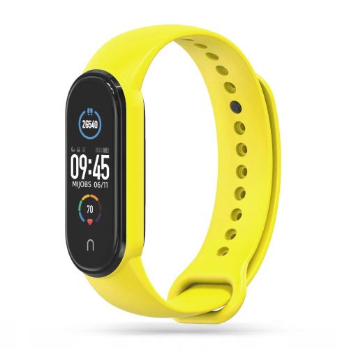 Tech-Protect Icon szilikon szíj kompatibilis a Xiaomi Mi Band 5/6/6 NFC/7 Yellow telefonnal