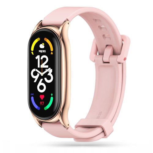 Tech-Protect Icon Pro gumiszíj kompatibilis a Xiaomi Mi Band 5/6/6 NFC Pink technológiával