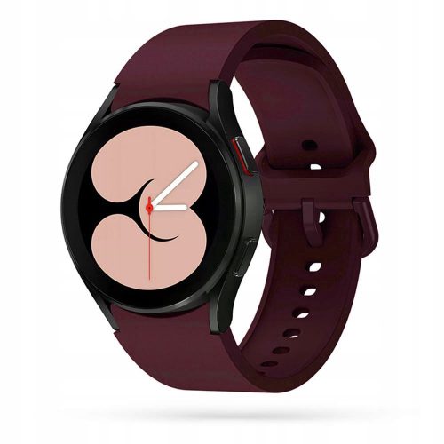 Tech-Protect Icon szilikon szíj, Samsung Galaxy Watch 4/5/5 Pro kompatibilis, 40/42/44/45/46mm, bordó