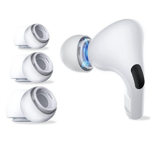 AirPods Pro 1 / 2: TECH-PROTECT - fülhallgató gumiharang 3 pár szilikon, fehér
