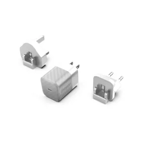   Energizer Ultimate - Multiplug EU / UK / US GaN 20W PD hálózati töltő, gyorstöltés ezüst