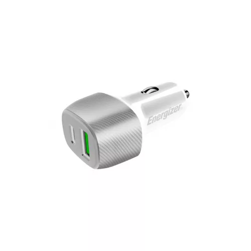 Energizer Ultimate - USB-C & USB-A 38W PD + QC3.0 autós töltő (fehér / Silver)