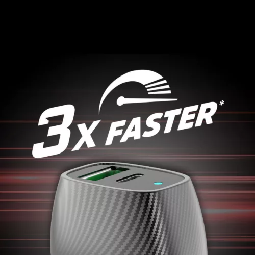 Energizer Ultimate - USB-C & USB-A 38W PD + QC3.0 autós töltő fekete