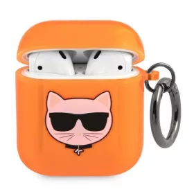 Karl Lagerfeld Choupette Head - Airpods (Fluo Orange)