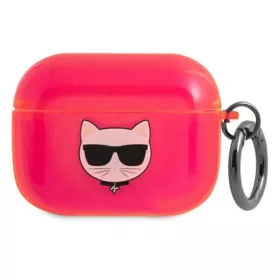   Karl Lagerfeld Choupette Head Glitter - tok Airpods Pro (Fluo Pink)