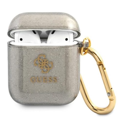 Guess Colored Glitter - Airpods (fekete)