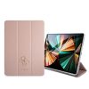 Guess Saffiano 4G nagy fém logó – tok iPad Pro 12,9" 2021-hez (rózsaszín)