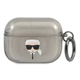 Karl Lagerfeld Karl Head Glitter - Airpods Pro (fekete)