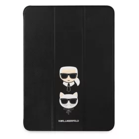   Karl Lagerfeld Saffiano Karl & Choupette fejek – iPad Pro tok, 12,9" 2021 (fekete)