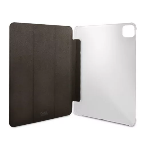 Karl Lagerfeld Saffiano Karl & Choupette fejek – iPad Pro tok, 12,9" 2021 (fekete)