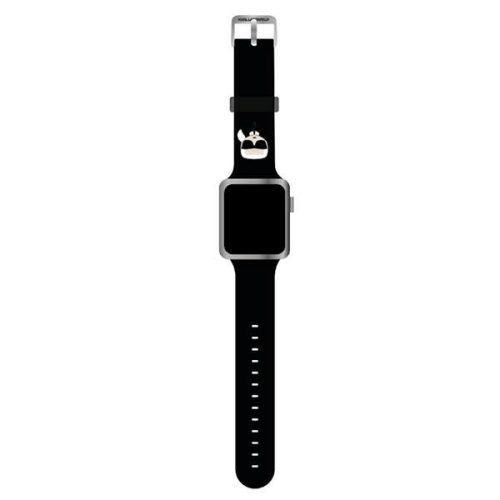 Karl Lagerfeld Silicone Karl Head - óraszíj Apple Watch  42/44/45 mm (fekete)