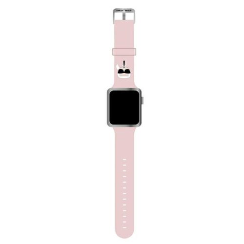 Karl Lagerfeld Silicone Karl Head - óraszíj Apple Watch  38/40/41 mm (rózsaszín)