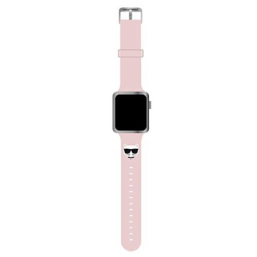 Karl Lagerfeld Choupette Head - óraszíj Apple Watch  38/40/41 mm (rózsaszín)