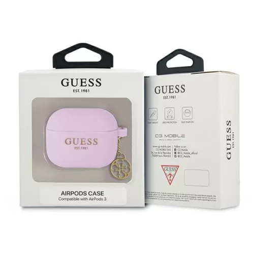 Guess 4G Charms Silicone tok - tok AirPods 3 (Purple)