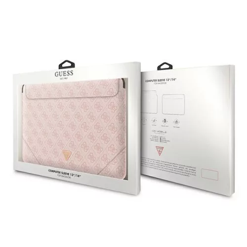 Guess 4G Uptown Triangle Logo Sleeve - Notebook tok 13" / 14" (rózsaszín)