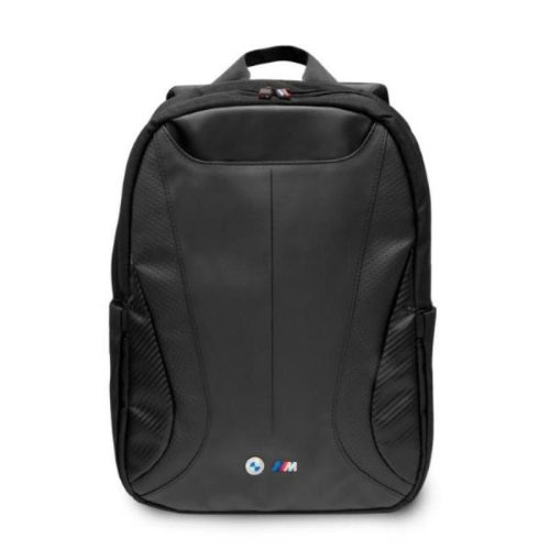 BMW Carbon&Leather Tricolor - Notebook hátizsák 16" fekete