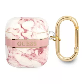 Guess Marble Strap - tok Airpods 1/2 gen pink