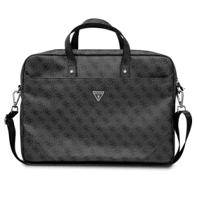   Guess Saffiano 4G háromszög logós számítógéptáska - Notebook táska 15”/16” (fekete)