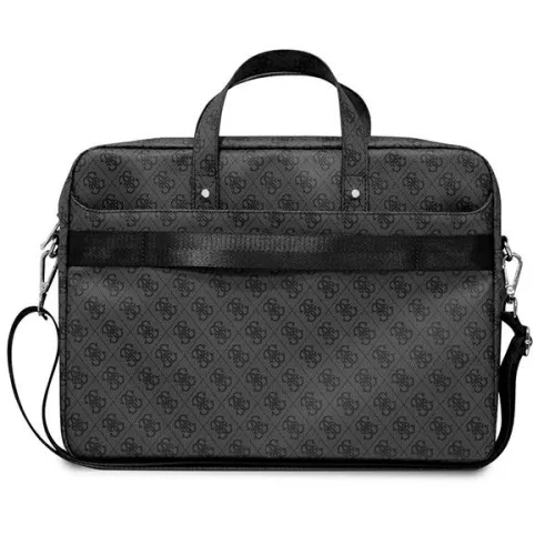Guess Saffiano 4G háromszög logós számítógéptáska - Notebook táska 15”/16” (fekete)