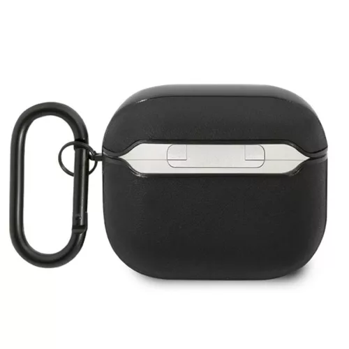 AMG Leather Big Logo - tok Apple AirPods 3 fekete