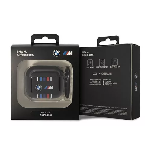 BMW Multiple Coloured Lines - tok Apple AirPods 3 fekete