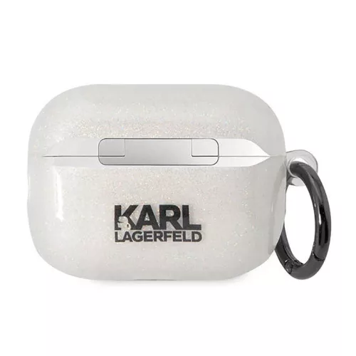 Karl Lagerfeld Glitter NFT Karl & Choupette - tok Apple AirPods Pro 2 (Transparent)