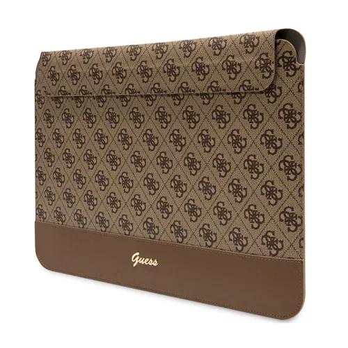 Guess 4G Stripe Metal Logo notebook táska - 14" laptoptáska barna