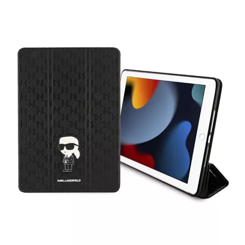 Karl Lagerfeld Folio Magnet Allover Saffiano Monogram NFT Ikonik - tok iPad 10.2" (2021-2019) fekete