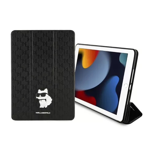 Karl Lagerfeld Folio Magnet Allover Saffiano Monogram NFT Choupette - tok iPad 10.2" (2021-2019) fekete