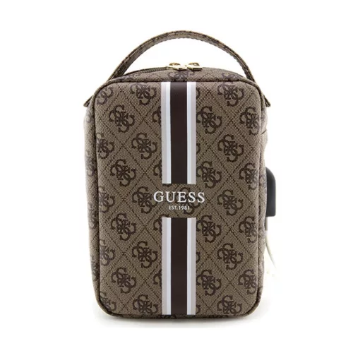 Guess 4G Printed Stripes Travel Universal laptoptáska - tartozék tartóval barna