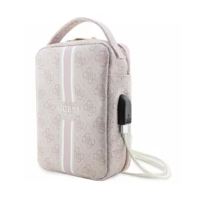   Guess 4G Printed Stripes Travel Universal laptoptáska - tartozék tartóval pink