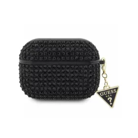 Guess Rhinestone Triangle Charm - tok AirPods 3 fekete