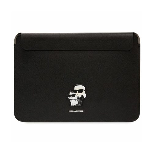 Karl Lagerfeld NFT Saffiano Karl & Choupette Sleeve - 16" laptoptáska fekete